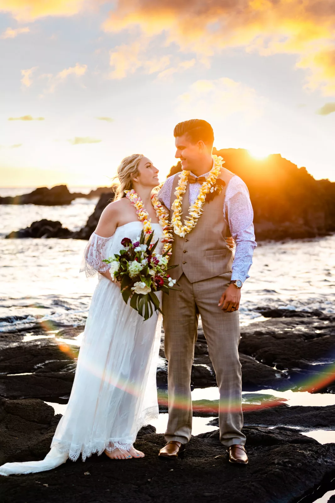 Happily ever after for our couple after the Pink Pineapple Big Island elopement