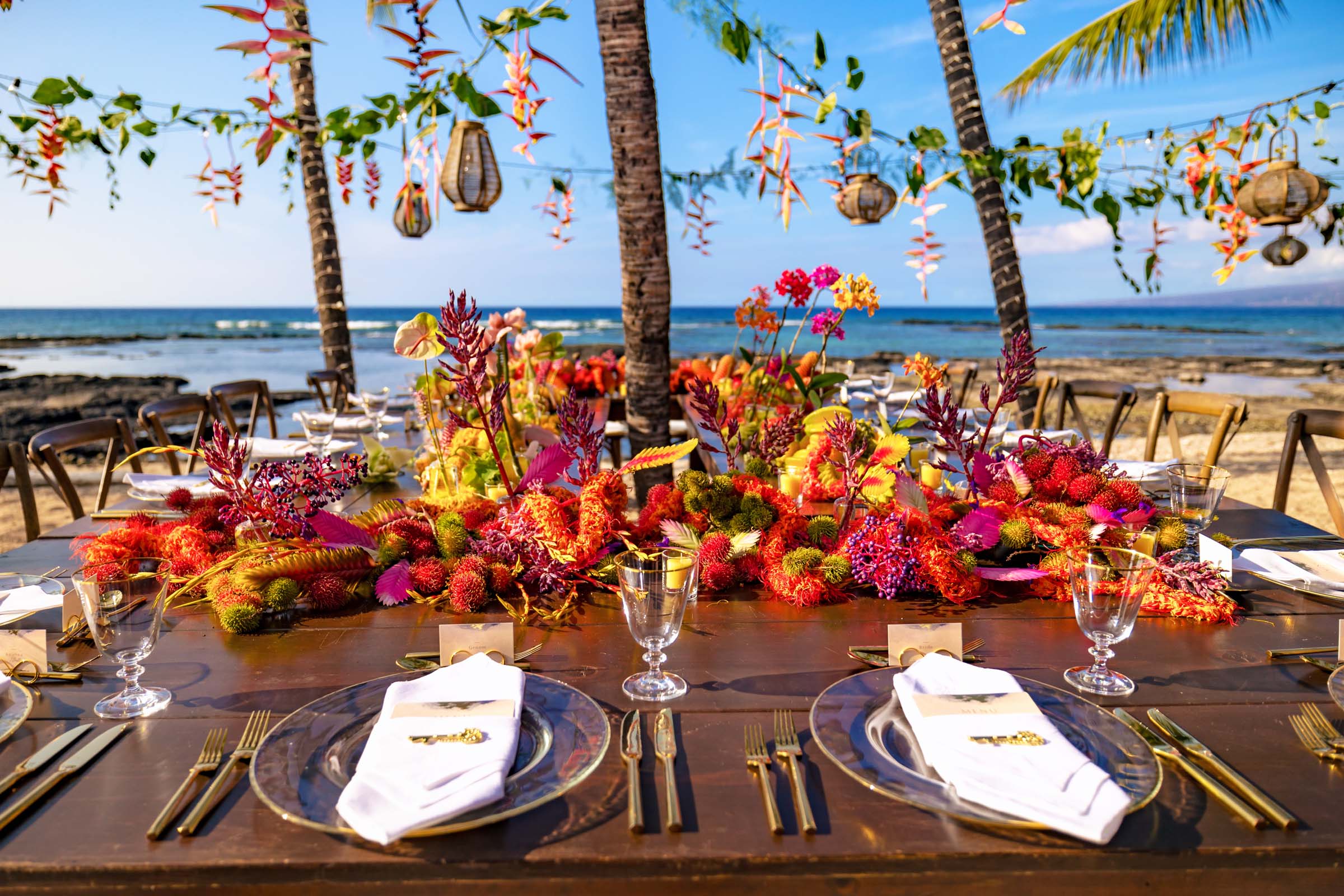 Colorful Big Island Wedding Tropical Flowers
